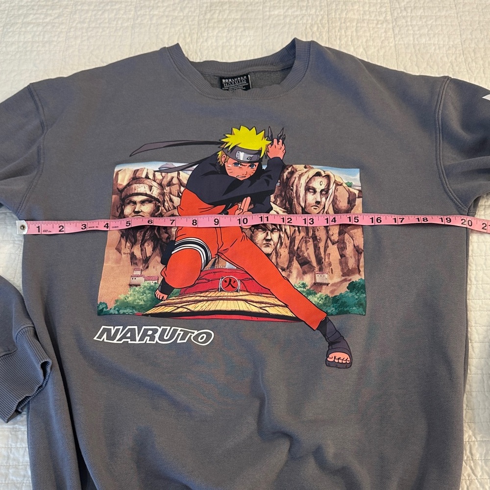 Naruto Crewneck Sweatshirt Small Gray Anime - Picture 5 of 7